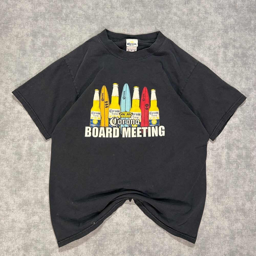 VTG 2007 Corona Extra Board Meeting beer surfwear summer graphic tee mens M